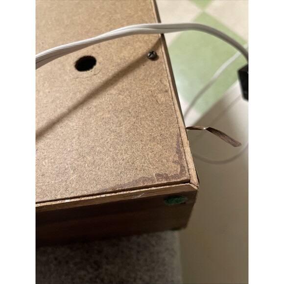 Vintage 70s Disco Lite Motion Light 11.5” Wood Square Party Psychedelic Red - Picture 10 of 13